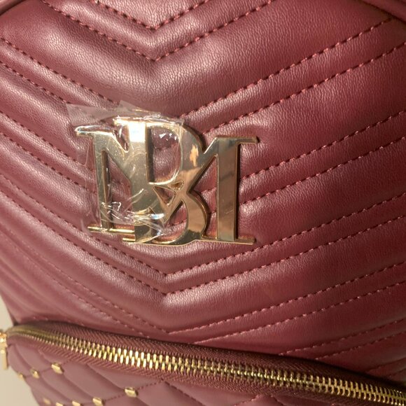 Badgley Mischka Burgundy Backpack NWT - Picture 2 of 4